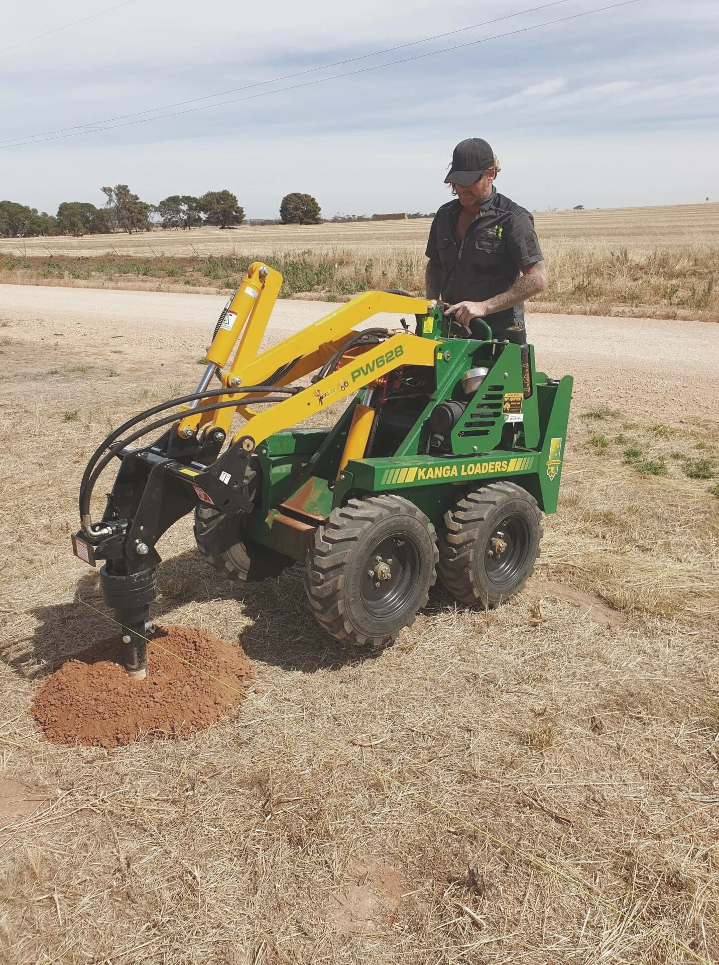 CTK Kanga loader preparing a site for landscaping