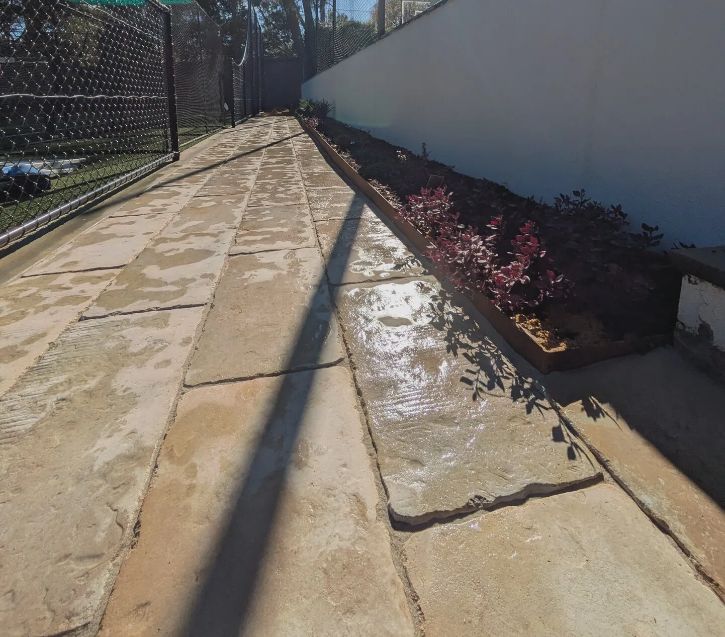 Natural sandstone flagstone path with earthy finish, Barossa